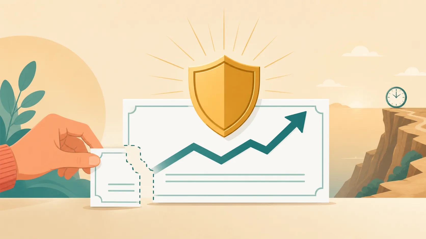 Illustration separating a protected COLA formula, a premium deduction, and a later insolvency risk