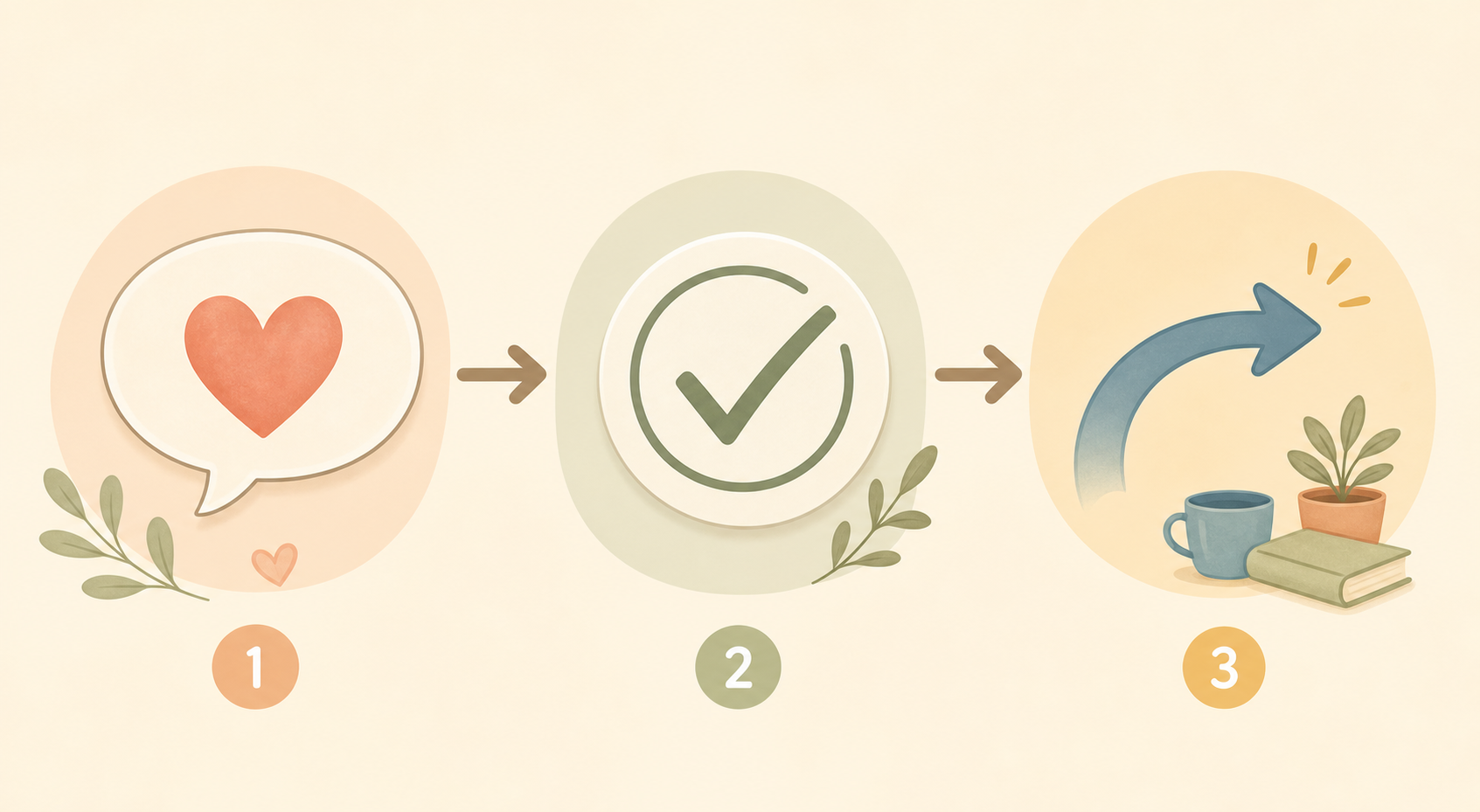 A three-stage flow diagram showing the core response framework: Validate the emotion, Answer briefly and calmly, Redirect to a different activity.