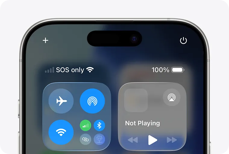 iPhone screen showing SOS Only in the status bar
