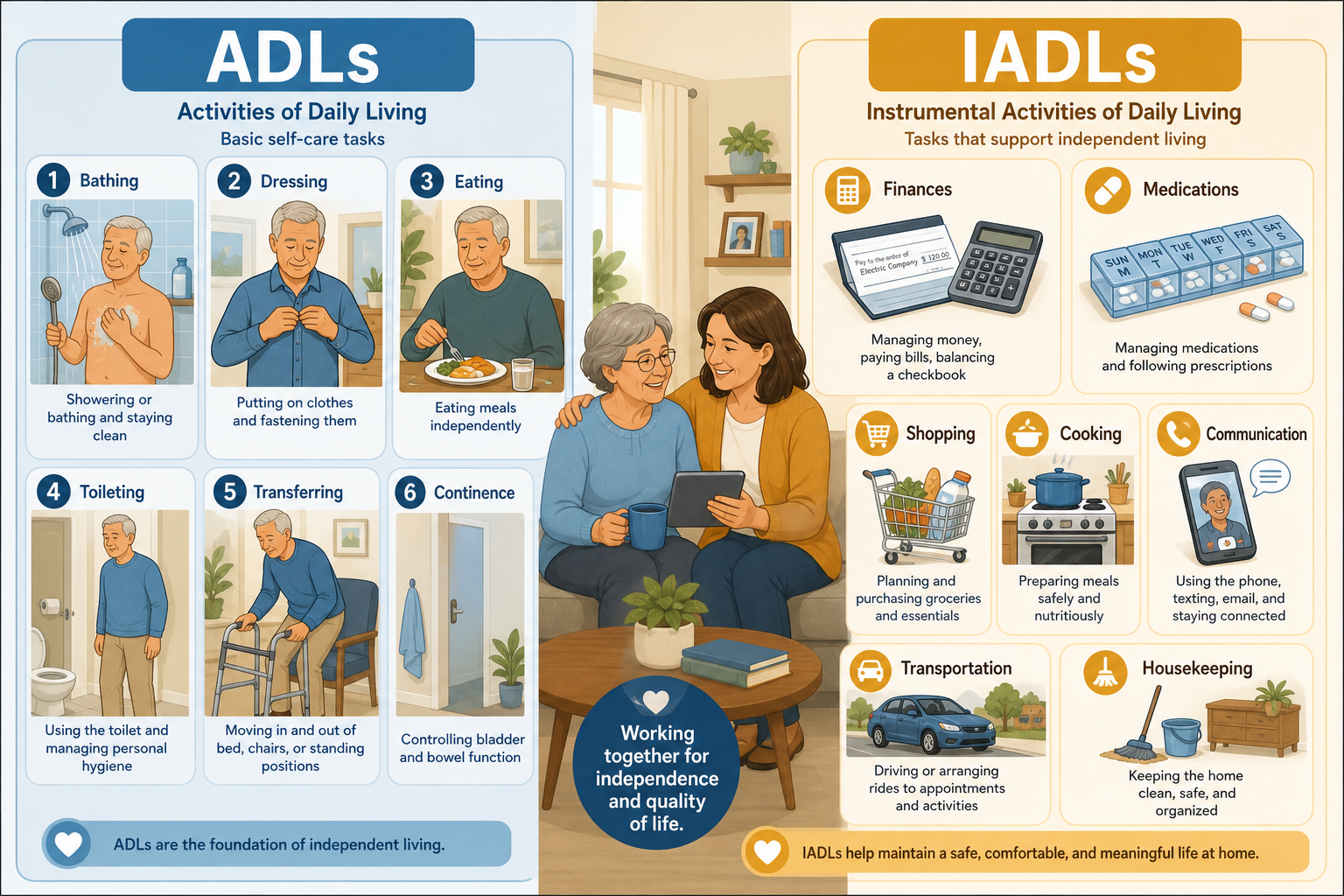 ADL and IADL Decline Timeline: What Family Caregivers Should Expect
