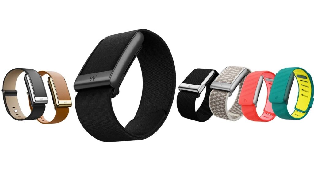 Garmin Cirqa and Whoop 5.0 screenless wearable bands shown side by side