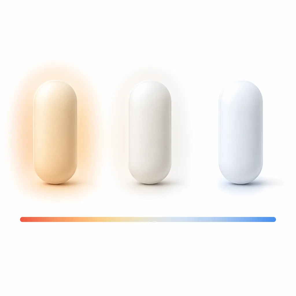 Abstract comparison of pill shapes across a gradient from hazier to clearer sedation levels