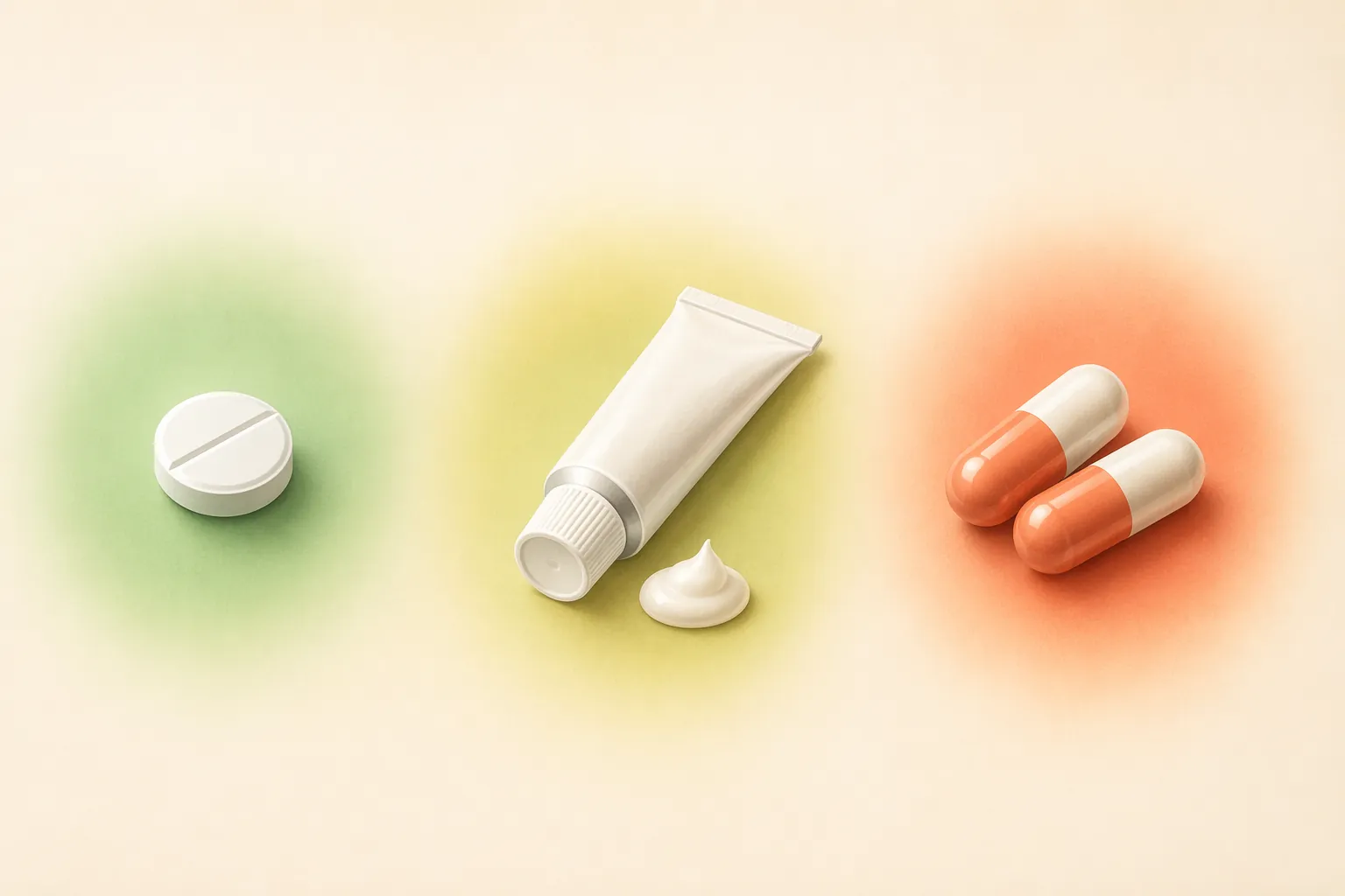 Illustration comparing acetaminophen, topical NSAIDs, and oral NSAIDs for seniors