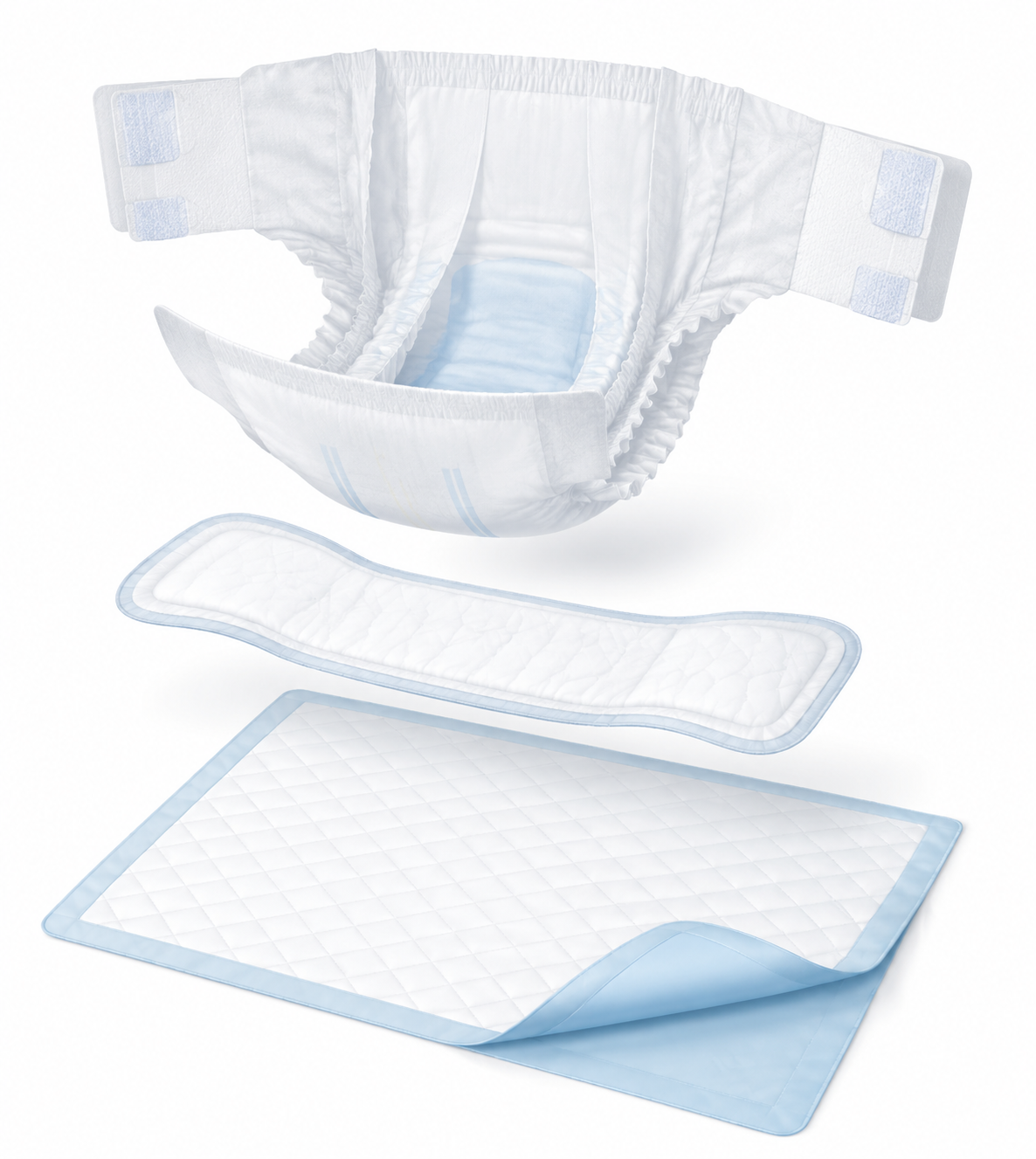 Layered overnight leak protection system with brief, booster pad, and underpad