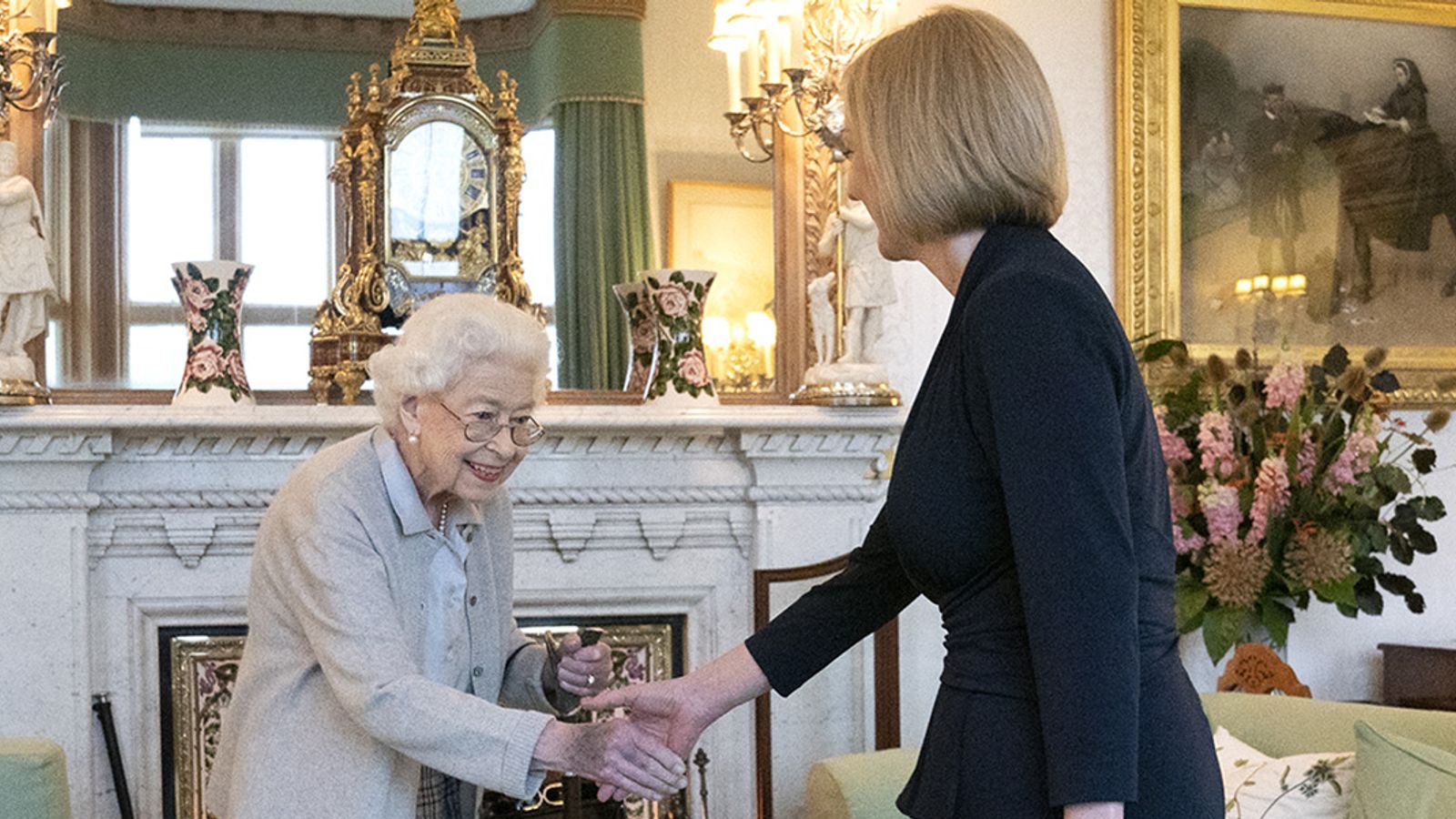 Queen Elizabeth II meets Prime Minister Liz Truss at Balmoral Castle on September 6, 2022