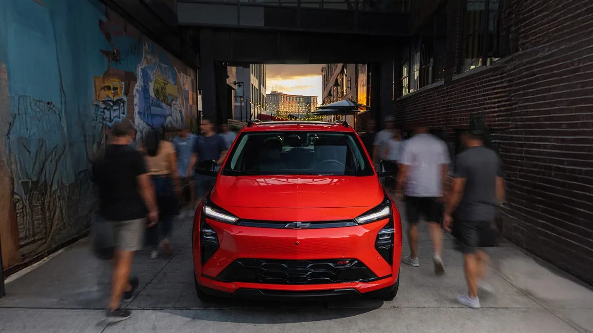 Silver 2026 Chevrolet Bolt EV parked outdoors