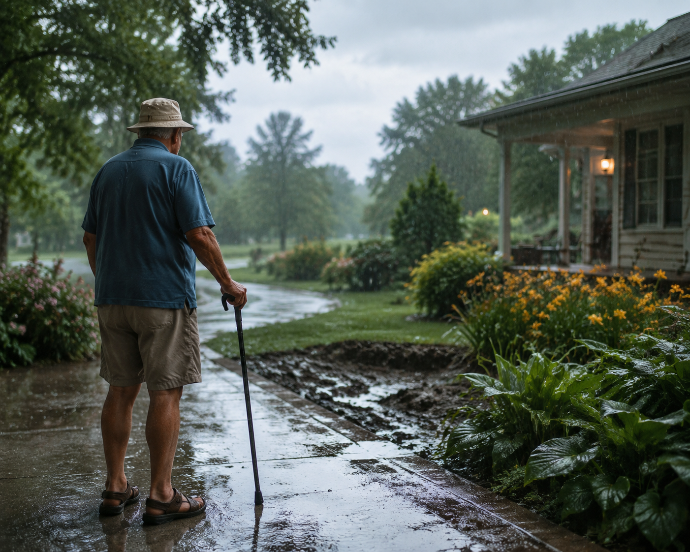 Protect Seniors from Falls During Heavy Rain Warnings