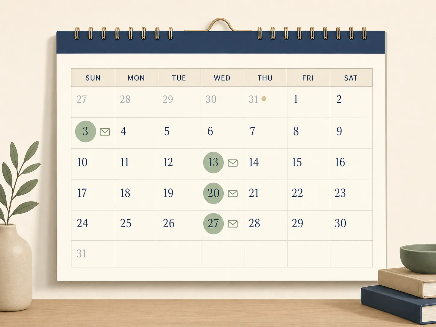 January 2027 calendar with Social Security deposit dates highlighted