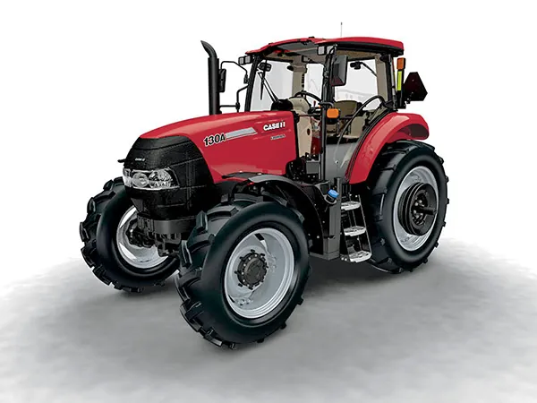 Farmall tractor fitted with a rollover protective structure roll bar in a farm setting