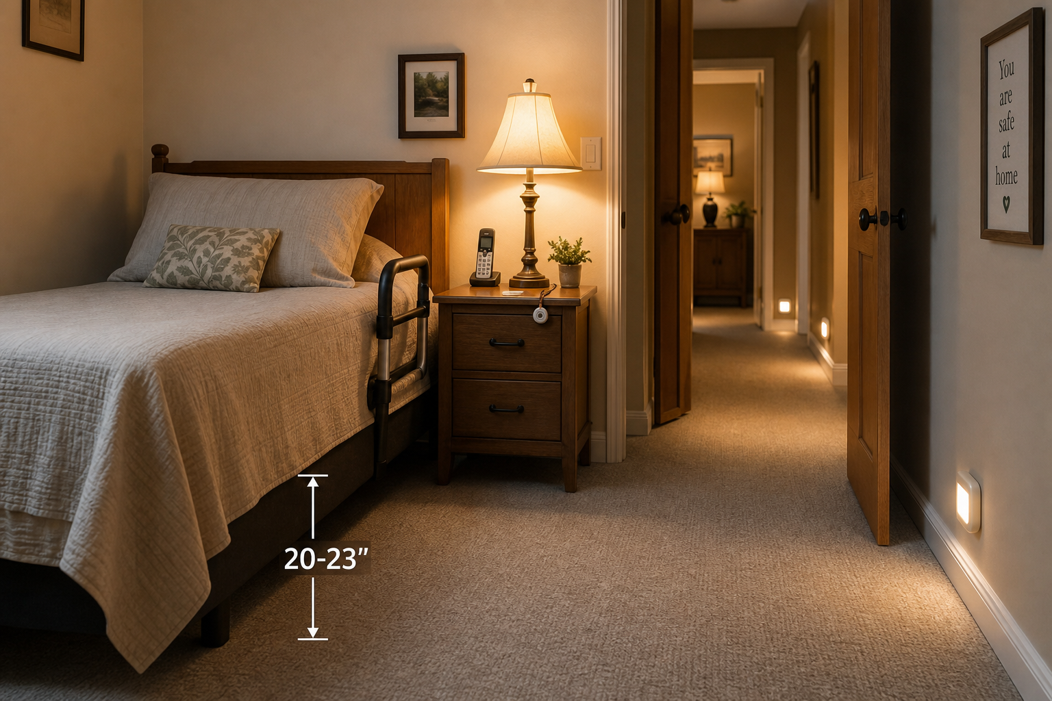 Nighttime Fall Prevention: How to Make the Bed-to-Bathroom Route Safe for Older Adults
